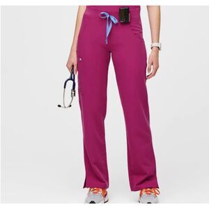 Figs Raspberry Sorbet Kade Cargo Scrub Pants